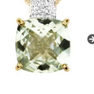 Diamonds and 10.0 CTW Green Amethyst Necklace